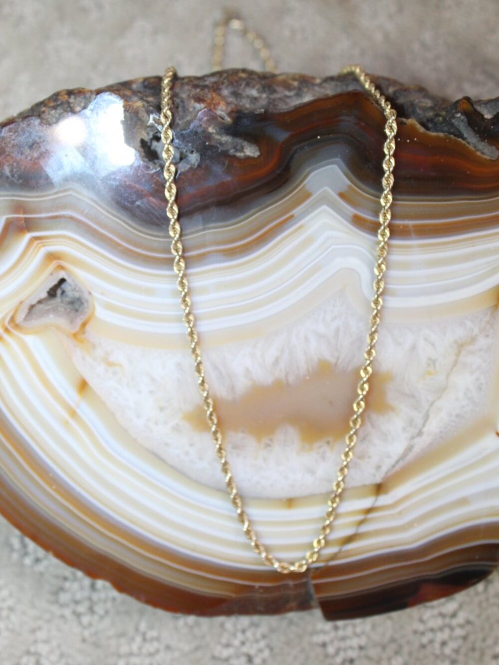 RL (Richline) Gold Toned Solid 925 Sterling Silver 22" Rope Chain Necklace